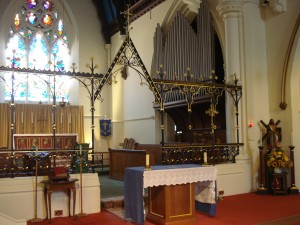 Chancel through the screen